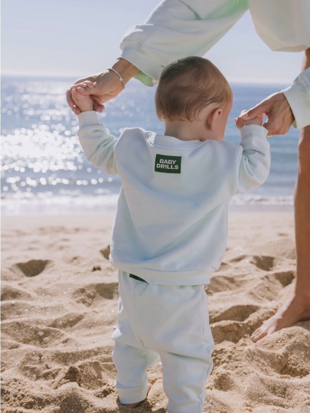 Daily Drills Pale Mint Baby Sweat Set